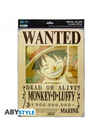 Gadget, ONE PIECE LUFFY WANTED NEW WORLD METAL PLATE, Gadgets